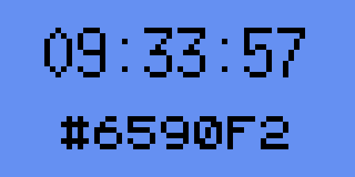 Hex Color Clock